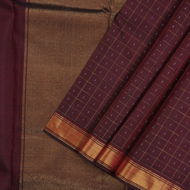 Hayagrivas Handloom Wine Maroon Kanjivaram Silk Saree KBE312E2-2