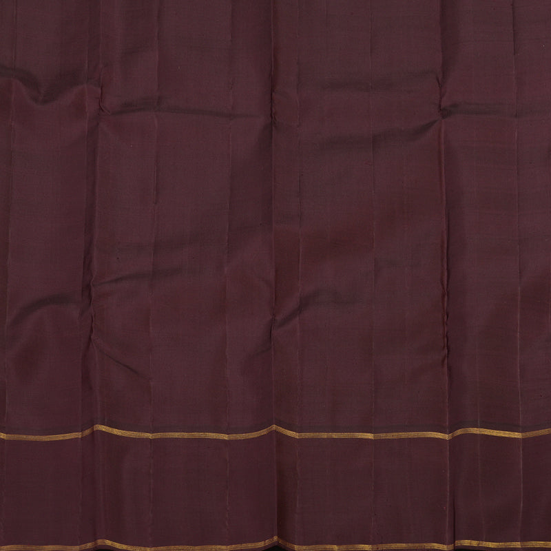 Hayagrivas Lemon Yellow With Sea Blue Checks Handloom Kanjivaram Silk Saree with Dark Brown Border KBE312E3-1