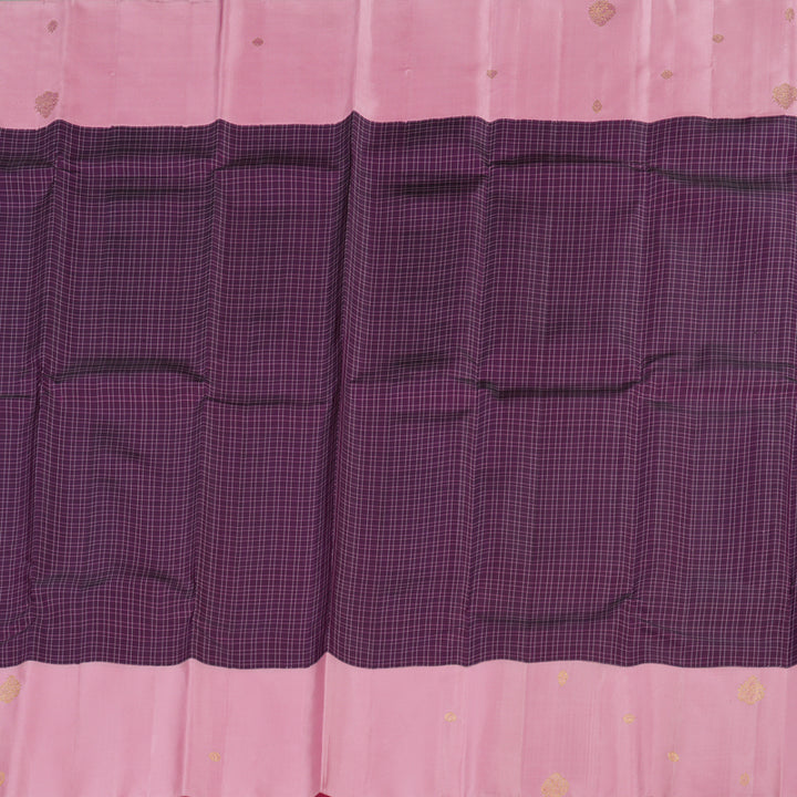 Hayagrivas Handloom Pure Kanjivaram Silk Saree in Dark Purple KBE312E4-3
