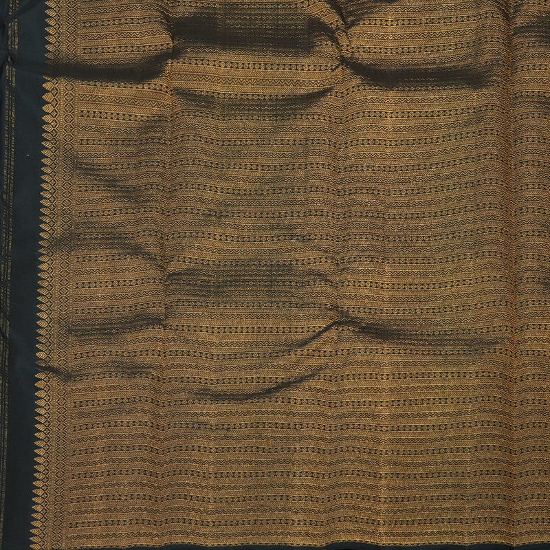 Hayagrivas Handloom Pure Kanjivaram Silk Saree in Royal Black KBE312E9-1