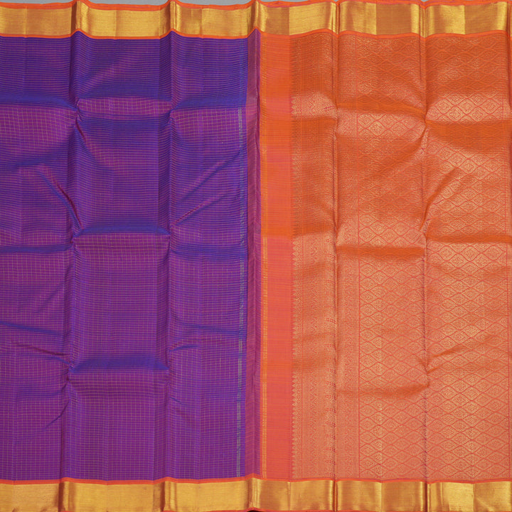Hayagrivas Handloom Pure Kanjivaram Silk Saree in Opulent Purple KBE313E5-2