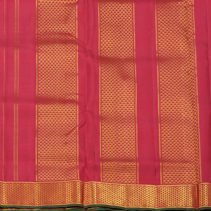 Hayagrivas Handloom Pure Kanjivaram Koorai Ten Yard Silk Saree in Majestic Maroon KBE314E2-1