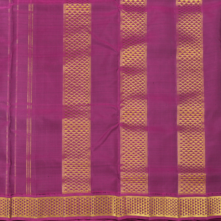 Hayagrivas Handloom Pure Kanjivaram Ten Yard Silk Saree in Graceful Sandal KBE314E5-1