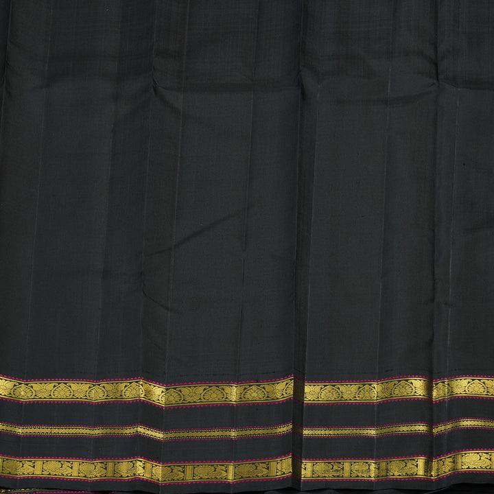Hayagrivas Handloom Pure Kanjivaram Silk Saree in Bright Mango yellow KBE315E11-1