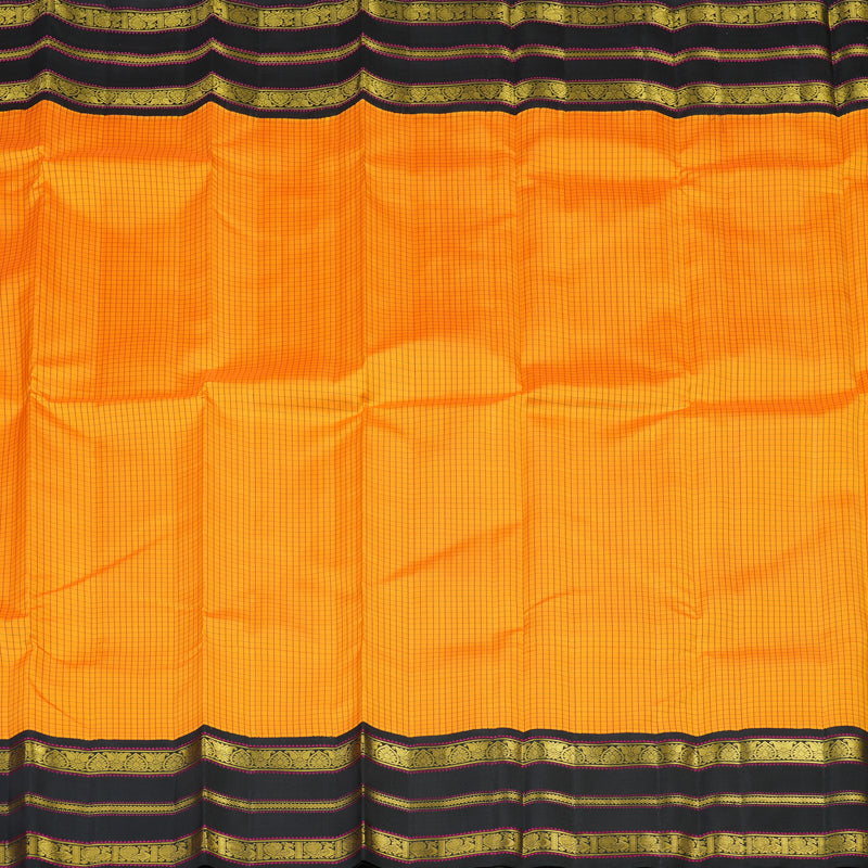Hayagrivas Handloom Pure Kanjivaram Silk Saree in Bright Mango yellow KBE315E11-1