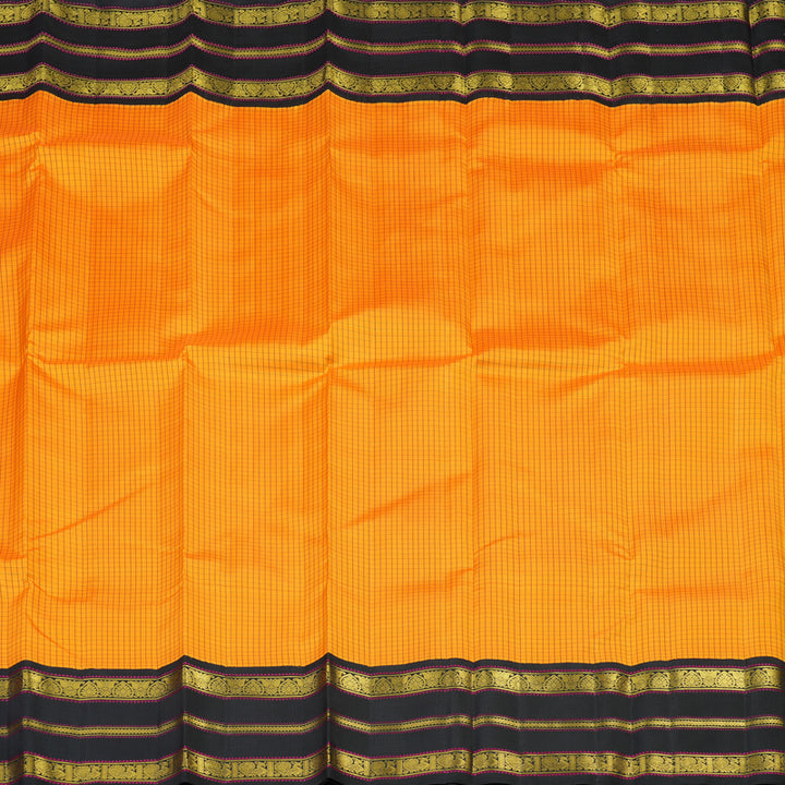 Hayagrivas Handloom Pure Kanjivaram Silk Saree in Bright Mango yellow KBE315E11-1