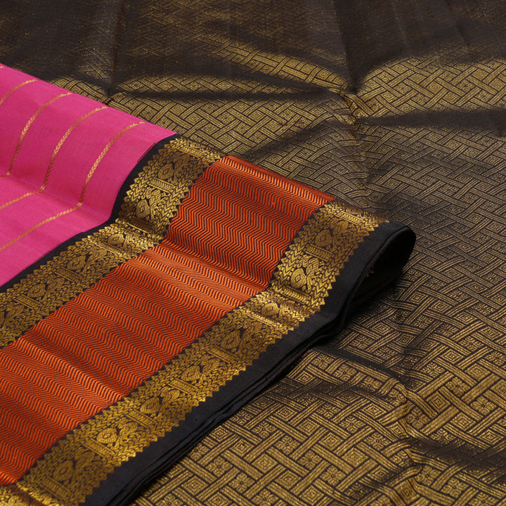 Hayagrivas Handloom Pure Kanjivaram Silk Saree in Mesmerising Pink KBE315E14-2