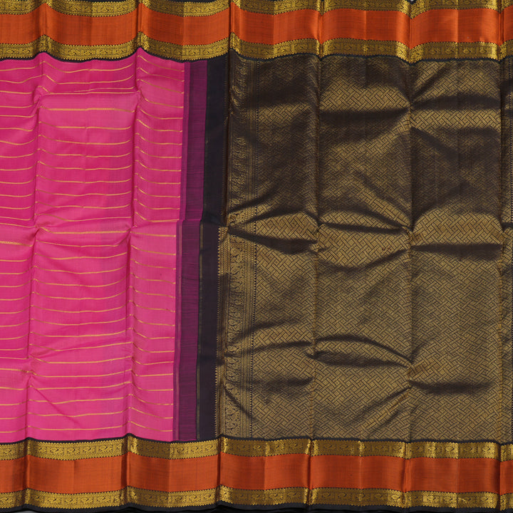 Hayagrivas Handloom Pure Kanjivaram Silk Saree in Mesmerising Pink KBE315E14-2