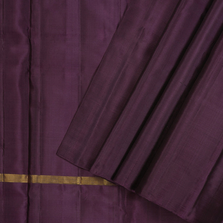 Hayagrivas Mubagam (Pink,Sandal And Plum Purple) Handloom Kanjivaram Silk Saree KBE317E1-24