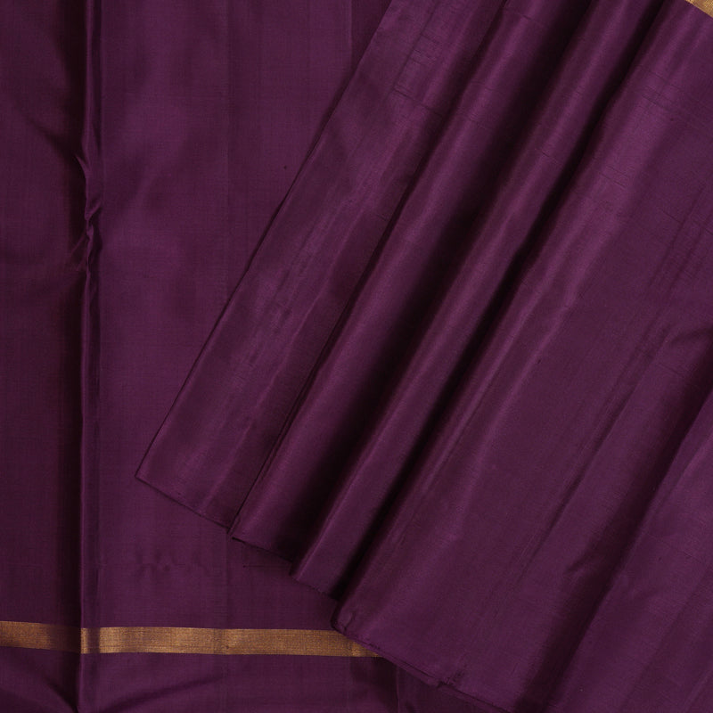 Hayagrivas Handloom Pure Kanjivaram Silk Saree in Elegant Mubagam (Pink, Beige And Dark Purple) KBE317E1-29