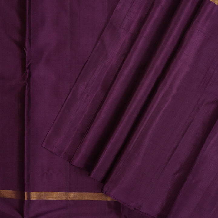 Hayagrivas Handloom Pure Kanjivaram Silk Saree in Elegant Mubagam (Pink, Beige And Dark Purple) KBE317E1-29