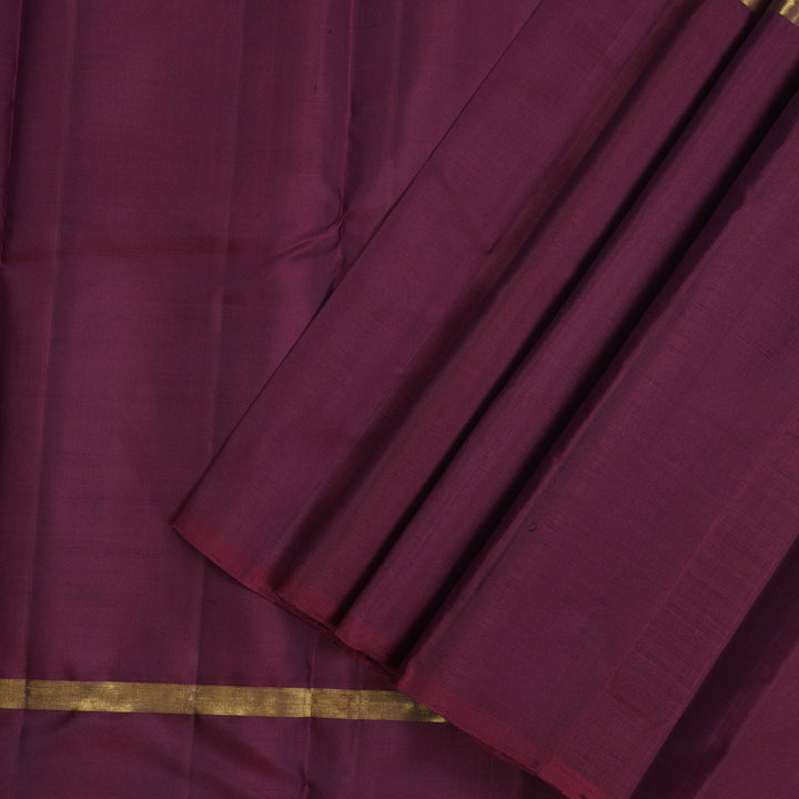 Hayagrivas Handloom Pure Kanjivaram Silk Saree in Mesmerizing Mubagam (Bottle Green, Honey Mustard And Wine Maroon) KBE317E1-33