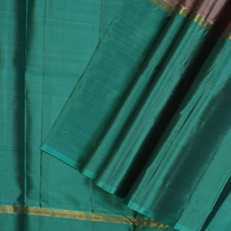 Hayagrivas Handloom Pure Kanjivaram Silk Saree in Charming Mubagam (Sky Blue, Rosewood Pink And Teal Blue)  KBE317E1-35