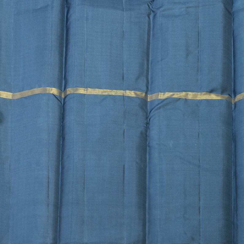 Hayagrivas Handloom Pure Kanjivaram Silk Saree in Impressive Mubagam (Sea Green, Grey And Bluish Grey) KBE317E1-36