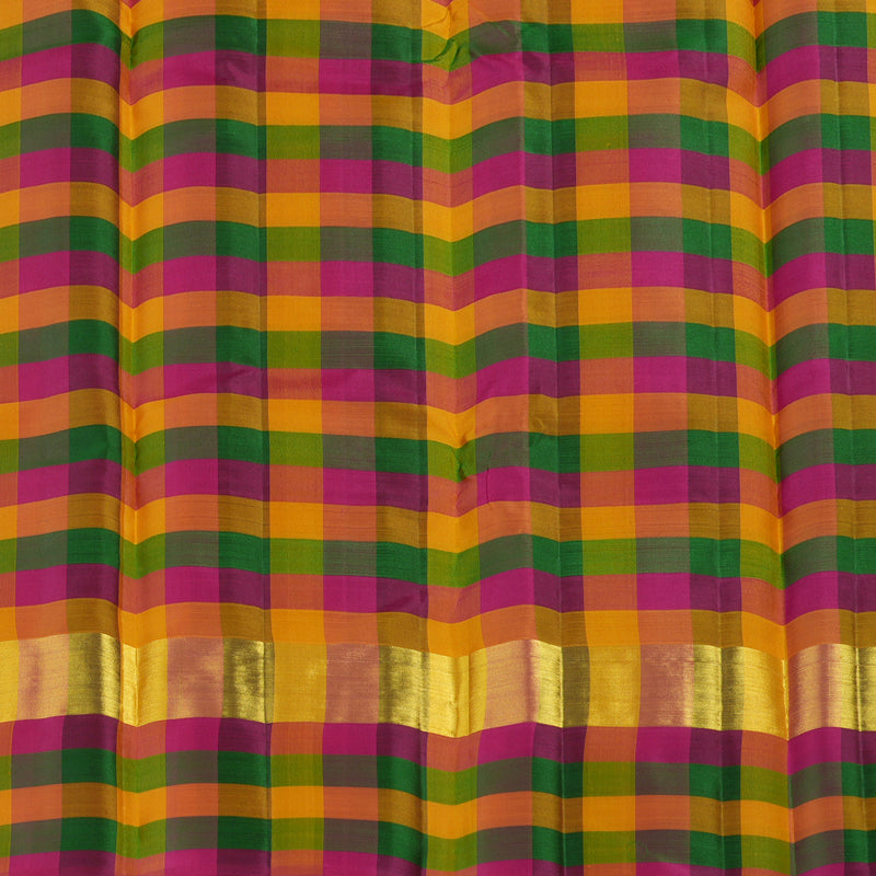 Hayagrivas Handloom Pure Kanjivaram Silk Saree in Lush Bottle Green KBE317E2-8