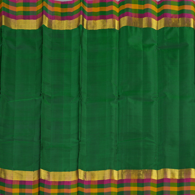 Hayagrivas Handloom Pure Kanjivaram Silk Saree in Lush Bottle Green KBE317E2-8