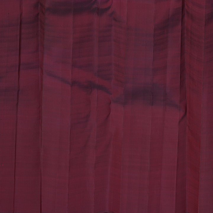 Hayagrivas Multi Colour Checks Handloom Kanjivaram Silk Saree with Wine Maroon Border KBE317E3-1