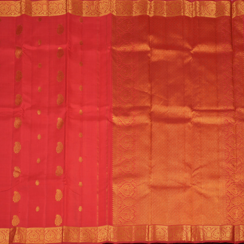 Hayagrivas Red Handloom Kanjivaram Silk Saree KBE319E5-1
