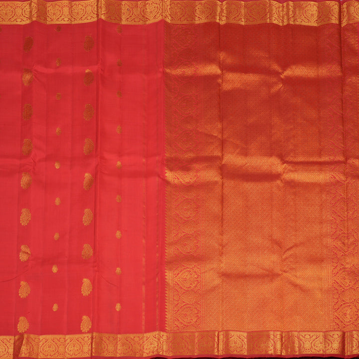 Hayagrivas Red Handloom Kanjivaram Silk Saree KBE319E5-1