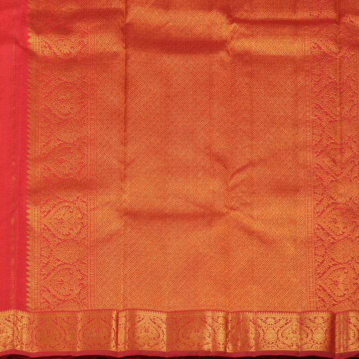 Hayagrivas Red Handloom Kanjivaram Silk Saree KBE319E5-1