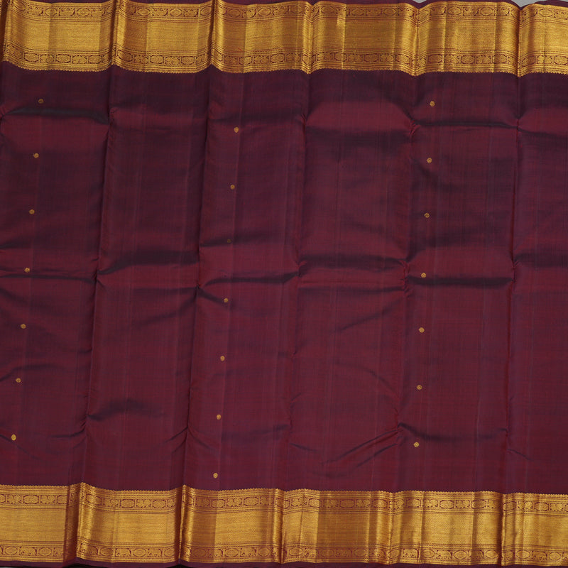 Hayagrivas Handloom Kanjivaram silk saree in Classice wine maroon KBE319E6-1