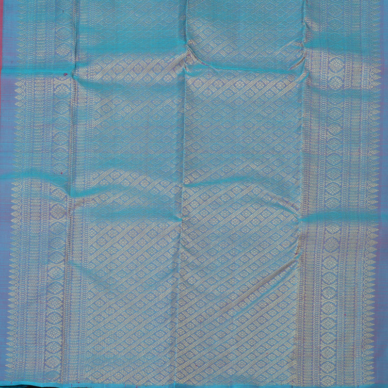Hayagrivas Handloom Pure Kanjivaram Silk Saree in Intense Orangish Pink KBE320E1-1