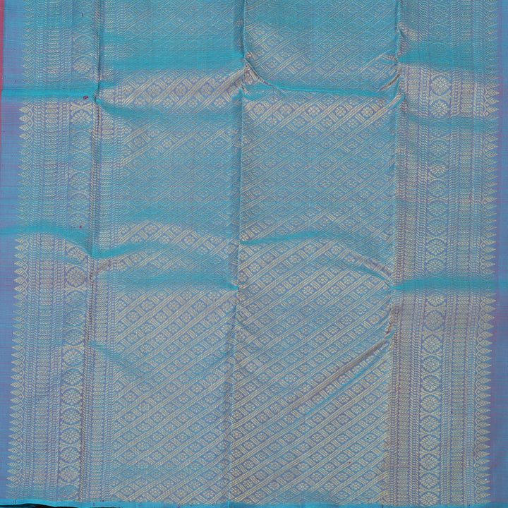 Hayagrivas Handloom Pure Kanjivaram Silk Saree in Intense Orangish Pink KBE320E1-1