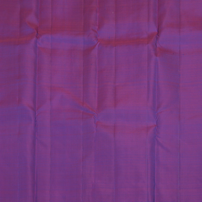 Hayagrivas Peacock Blue Handloom Kanjivaram Silk Saree with Purple Border KBE320E1-2