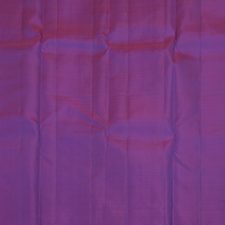 Hayagrivas Peacock Blue Handloom Kanjivaram Silk Saree with Purple Border KBE320E1-2