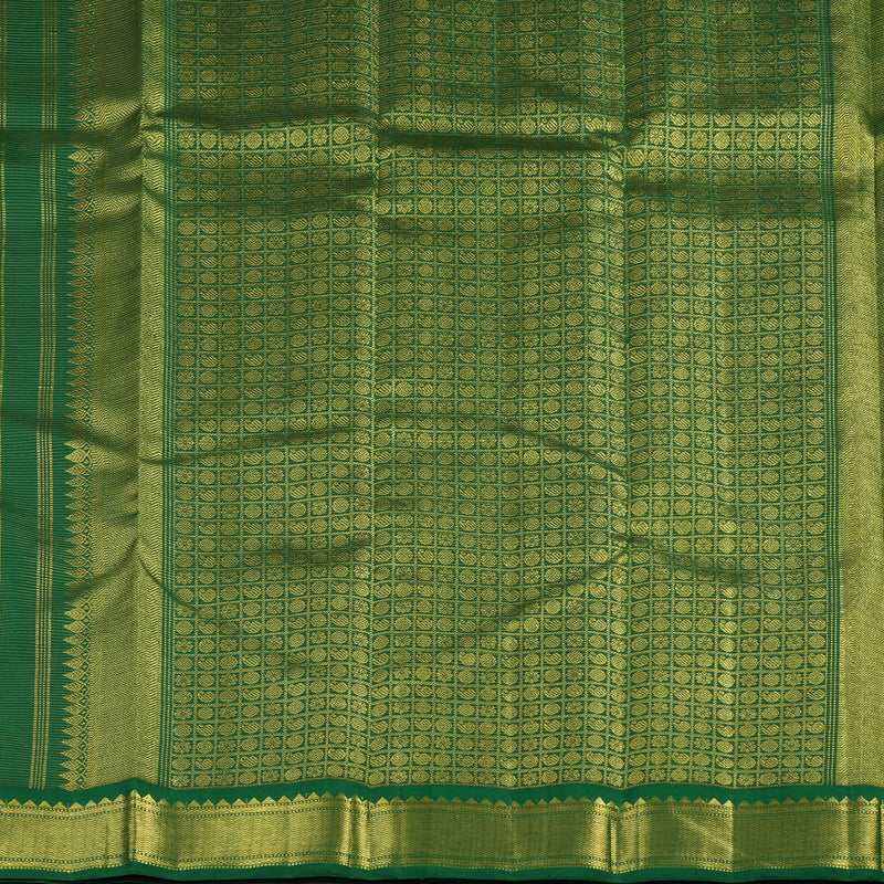 Hayagrivas Handloom Pure Kanjivaram Silk Saree in Enchanting Red with Yellow Checks KBE326E6-1