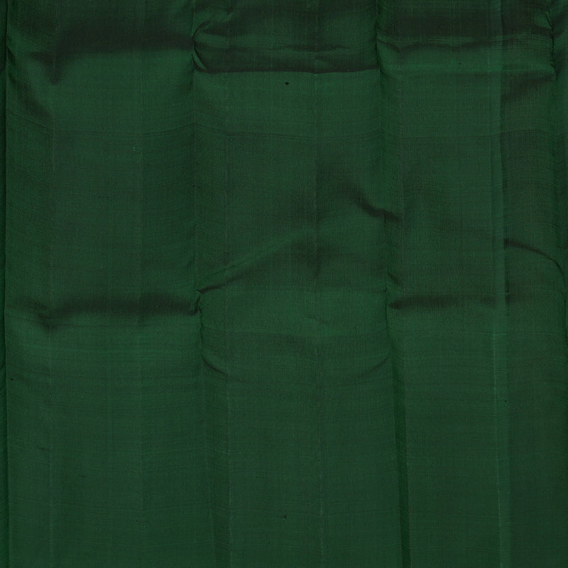 Hayagrivas Sampanga Yellow Handloom Kanjivaram Silk Saree with Bottle Green Border KBE328E2-3