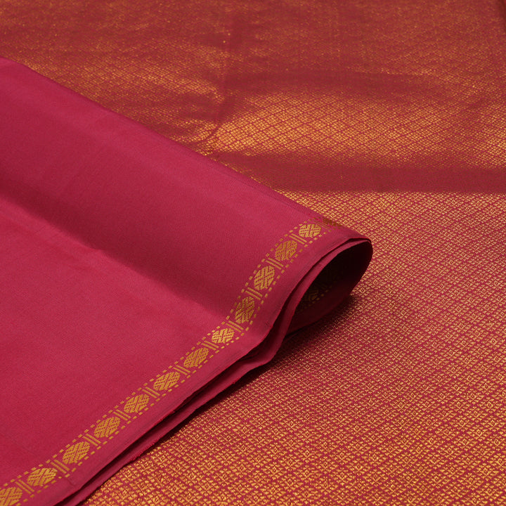 Hayagrivas Handloom Maroon & Manthalir Kanjivaram Silk Saree with Maroon & Manthalir (Ganga Jamuna) Border KBE328E3-4