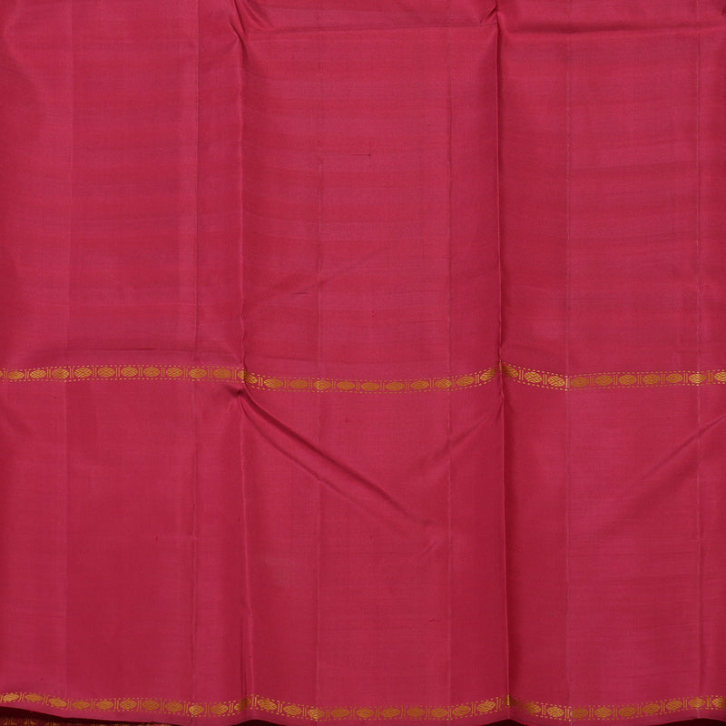 Hayagrivas Handloom Maroon & Manthalir Kanjivaram Silk Saree with Maroon & Manthalir (Ganga Jamuna) Border KBE328E3-4