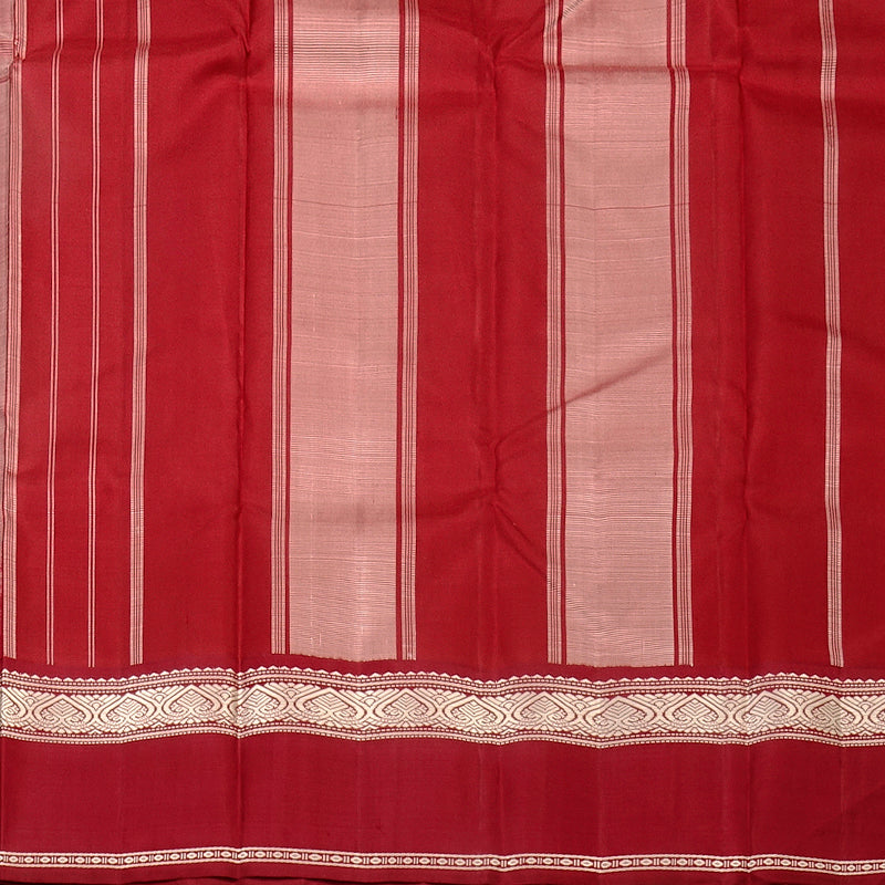 Hayagrivas Handloom Pure Kanjivaram Silk Saree in Pristine Half White KBE328E5-2