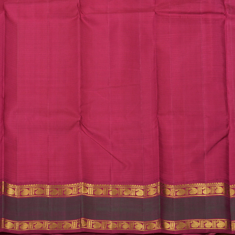 Hayagrivas Handloom Pure Kanjivaram Silk Saree in Gleaming Yellow KBE328E5-3