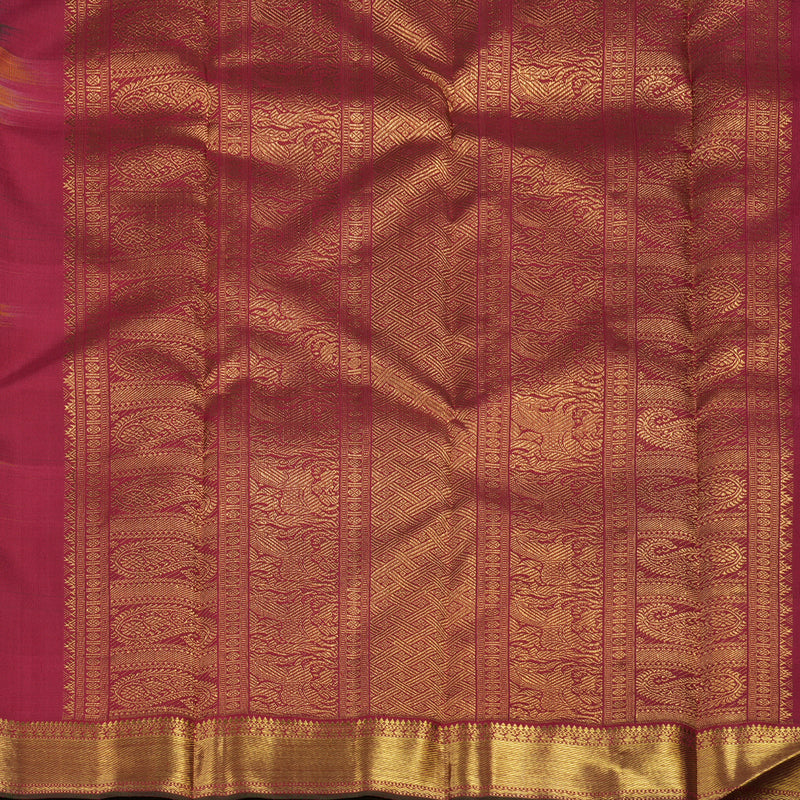 Hayagrivas Handloom Multi Color Checks Kanjivaram Silk Saree KBE329E1-1