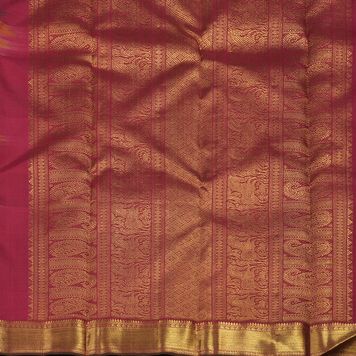 Hayagrivas Handloom Multi Color Checks Kanjivaram Silk Saree KBE329E1-1
