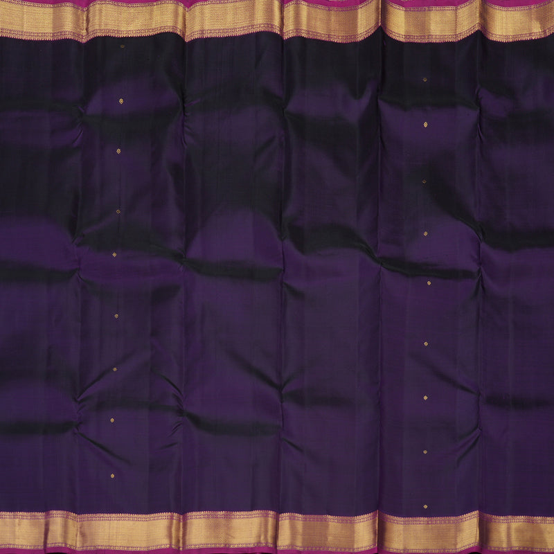 Hayagrivas Handloom Kanchipuram silk saree in Dark purple KBE330E1-1