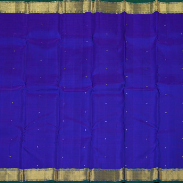 Hayagrivas Handloom Pure Kanjivaram Silk Saree in Timeless Blue KBE330E1-2