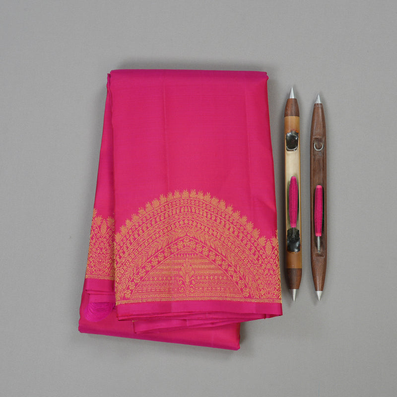 Hayagrivas Reddish Pink Handloom Kanjivaram Silk Saree KBE330E4-3