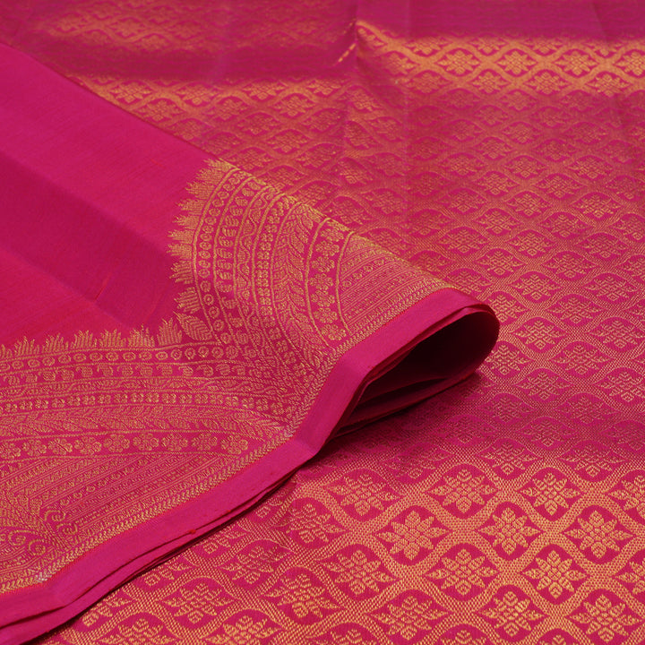 Hayagrivas Reddish Pink Handloom Kanjivaram Silk Saree KBE330E4-3