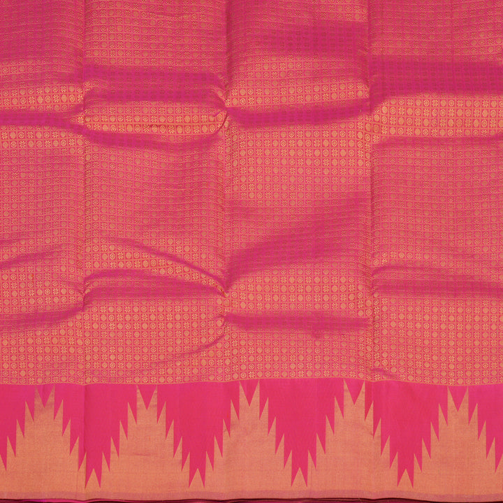 Hayagrivas Reddish Pink Handloom Kanjivaram Silk Saree KBE330E5-2