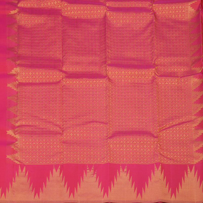 Hayagrivas Reddish Pink Handloom Kanjivaram Silk Saree KBE330E5-2