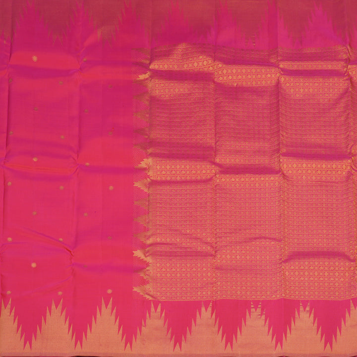 Hayagrivas Reddish Pink Handloom Kanjivaram Silk Saree KBE330E5-2