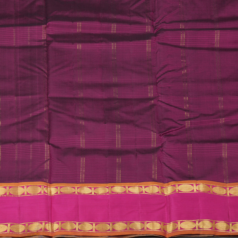Hayagrivas Handloom Kanjivaram Ten Yards Silk Saree in Regal Blue KBE332E2-12