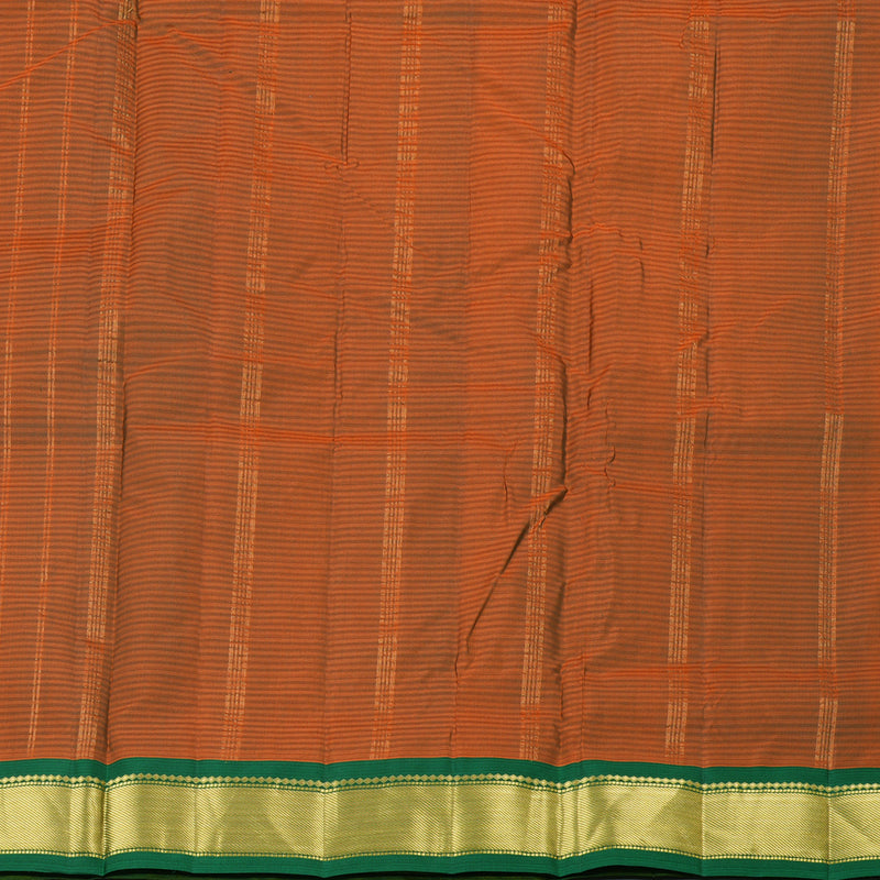Hayagrivas Handloom Kanjivaram Ten Yards Silk Saree in Sun-Kissed Mango Yellow KBE332E2-19