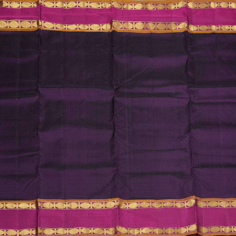Hayagrivas Handloom Kanjivaram Ten Yards Silk Saree in Mystic Purple KBE332E2-5