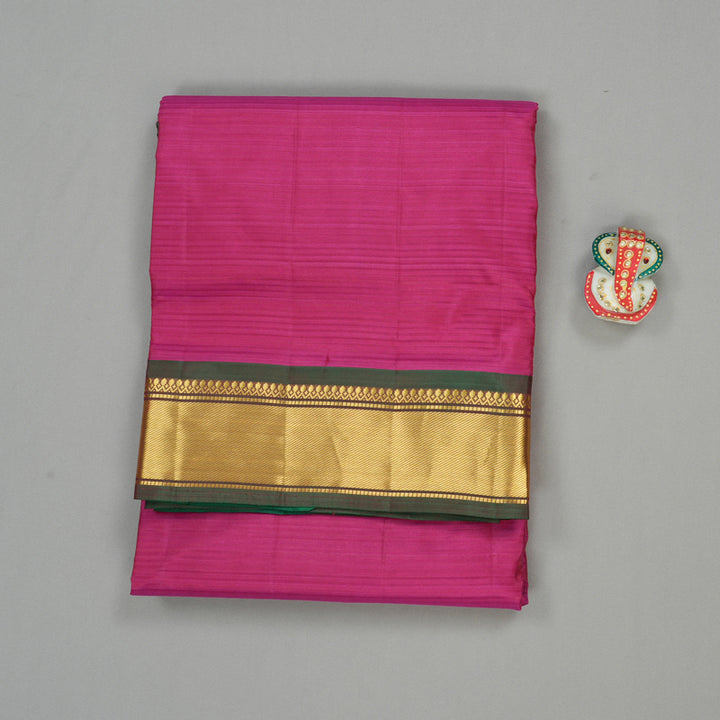 Hayagrivas Handloom Kanjivaram Ten Yards Silk Saree in Attractive Pink KBE332E2-7