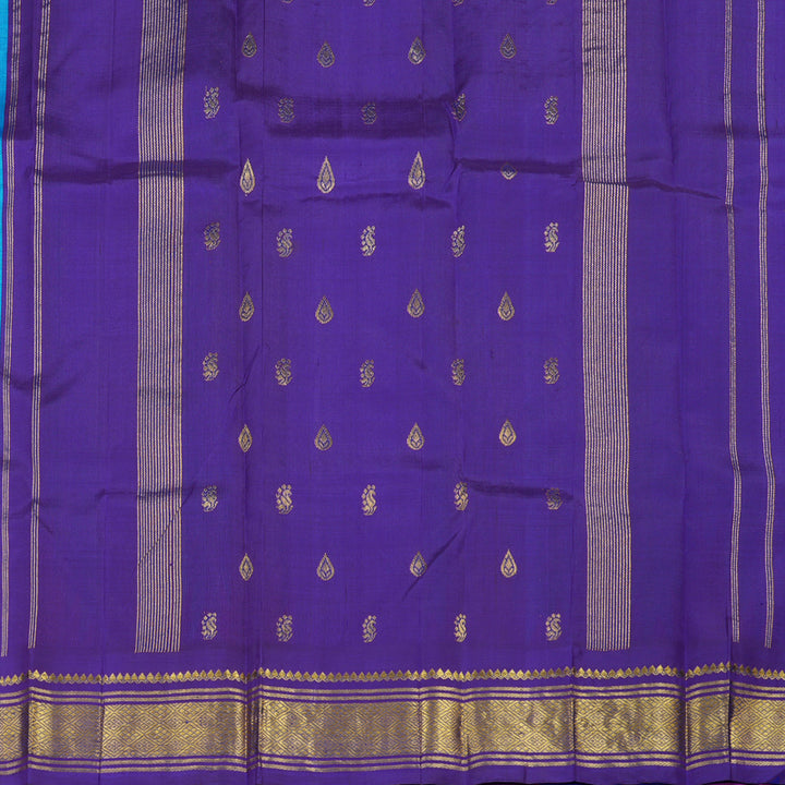 Hayagrivas Handloom Pure Kanjivaram Silk Saree in Radiant Sky Blue KBE336E1-26