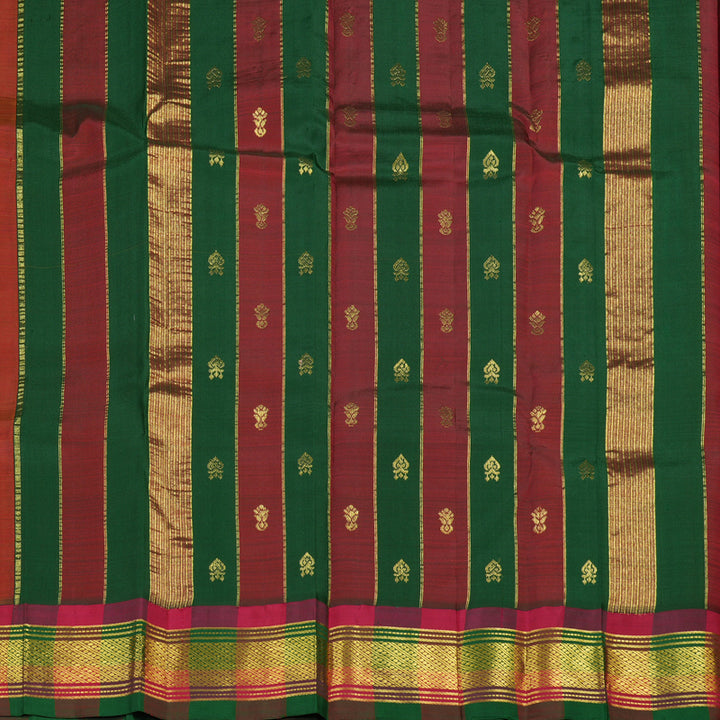 Hayagrivas Handloom Pure Kanjivaram Silk Saree in Dramatic Mustard Yellow KBE336E2-10